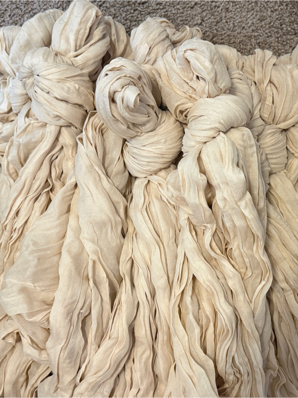 12 Beige Cheesecloth Table Runners 10 Ft Gauze Boho Wedding Party Decor